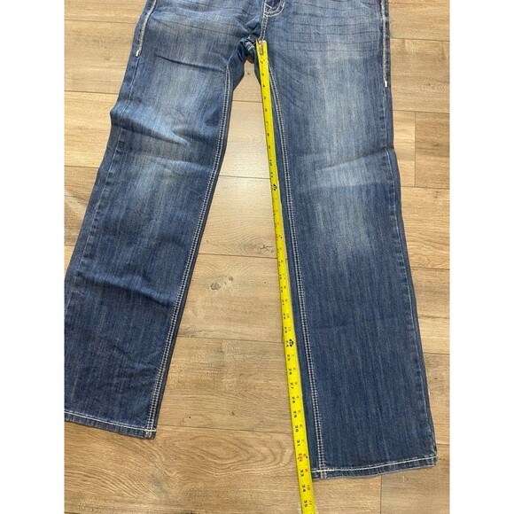 Rock & Roll Denim Pistol Straight Mens 32X34 Cowboy Thick Stitch Jeans - Picture 7 of 11
